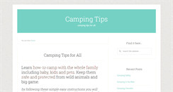 Desktop Screenshot of howtocampingtips.com