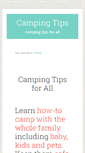 Mobile Screenshot of howtocampingtips.com