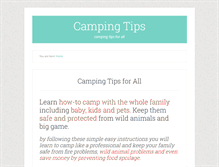 Tablet Screenshot of howtocampingtips.com